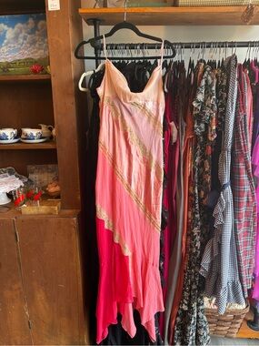 Victoria's Secret Pink & Cream Colorblock Slip Dress